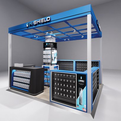 ออกแบบ ผลิต และติดตั้งร้าน : ร้าน Hi-Shield  โรบินสัน สระบุรี